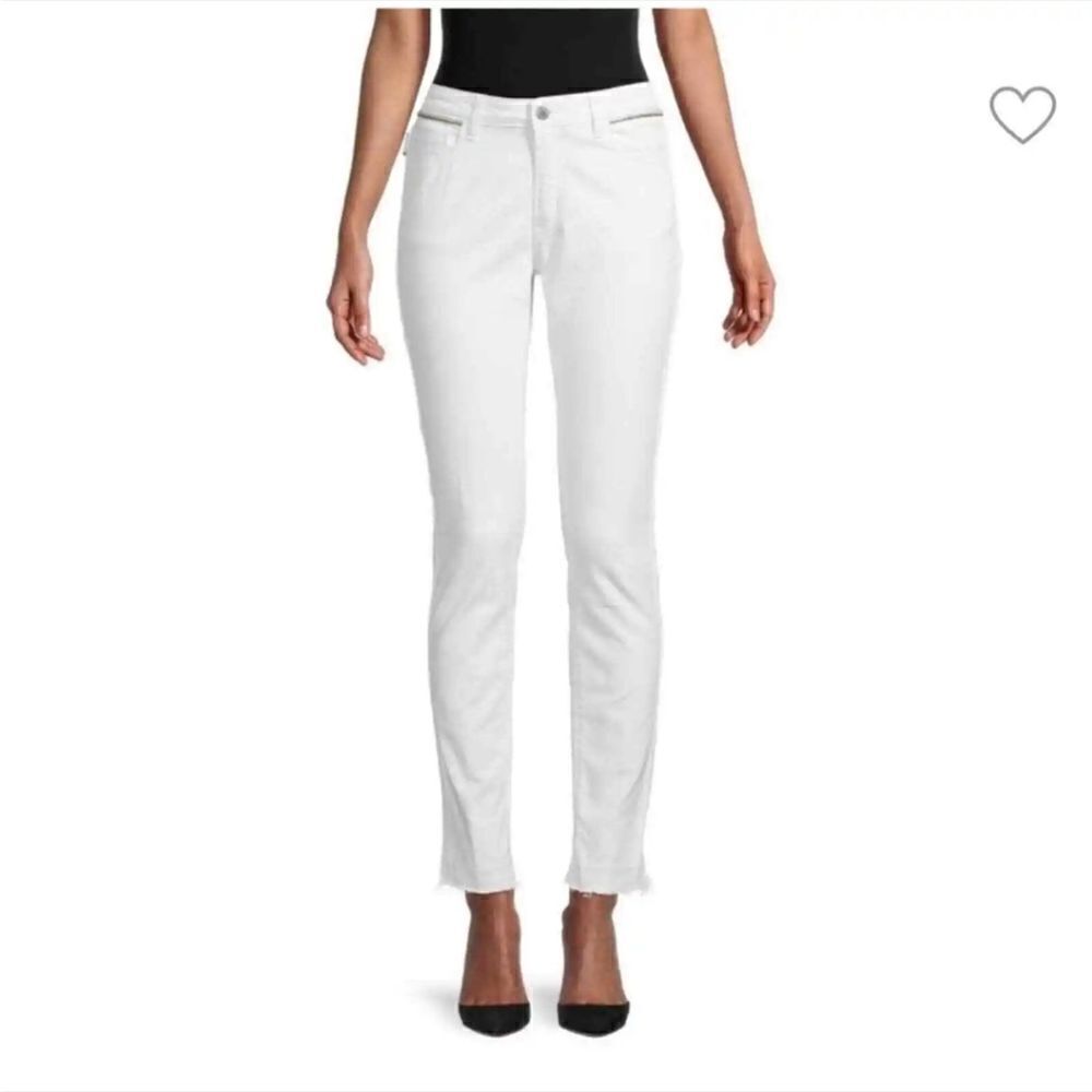 Zadig & Voltaire Eva Cher Moto Zipper Raw Hem Skinny Jeans Sz 24
